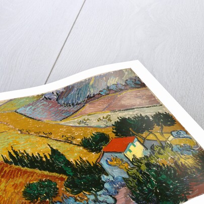 Landscape with House and Ploughman, 1889. by Vincent van Gogh