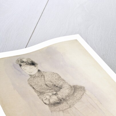 Woman with a Muff, c1883-c1884. by Pierre-Auguste Renoir