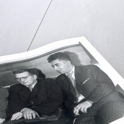 Sergei Prokofiev, Dmitri Shostakovich and Aram Khachaturian, Russian composers, 1945 by Unknown