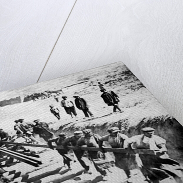 Construction work on the Trans-Siberian Railway, USSR, 1929 by Anonymous