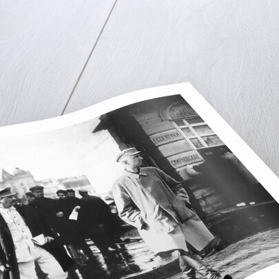 Soviet leader Joseph Stalin escorted by GRU secret agents, late 1920s by Anonymous