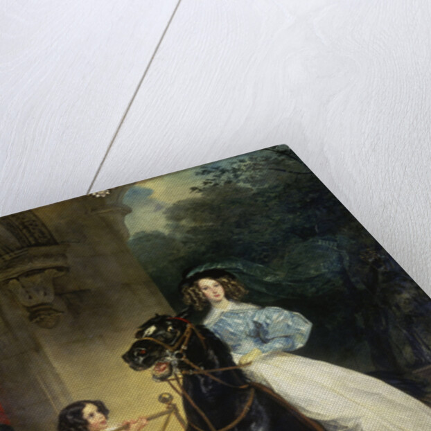 Horsewoman, Portrait of Giovanina and Amazillia Pacini, 1832. by Karl Briullov