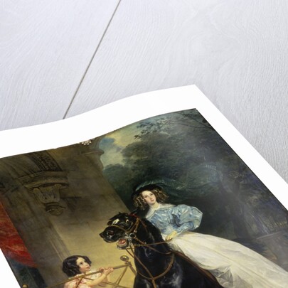 Horsewoman, Portrait of Giovanina and Amazillia Pacini, 1832. by Karl Briullov