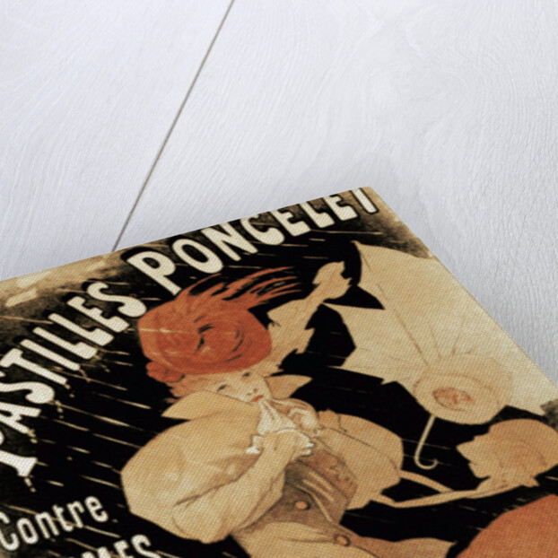 Advertising poster for Pastilles Poncelet, a cold and bronchitis remedy, 1896. by Jules Cheret