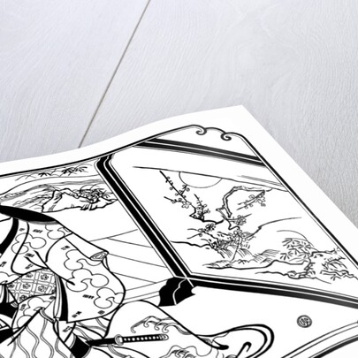 Behind the Screen, 1680s. by Hishikawa Moronobu