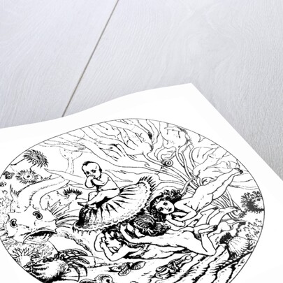 Illustration from the fairy tale The Water-Babies, by Charles Kingsley, 1863. by Noel Paton