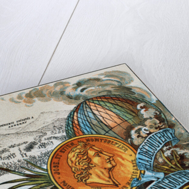 The Montgolfier brothers, French ballooning pioneers, (1890s). by Anonymous