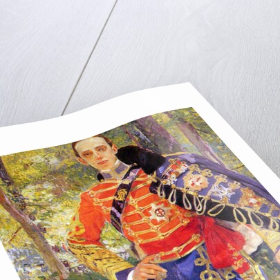 Portrait of King Alfonso XIII in a Hussars Uniform, 1907. by Joaquin Sorolla y Bastida