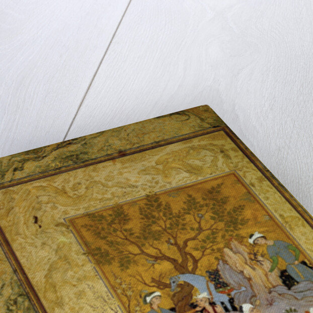 A Princely Hawking Party in the Mountains, c1575. by Mirza 'Ali