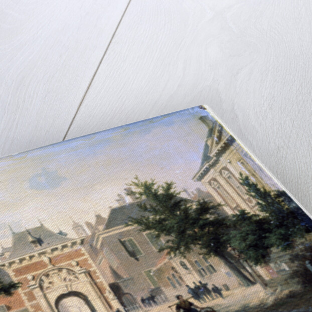 A Town in Holland, 19th century. by Bartholomeus Johannes van Hove