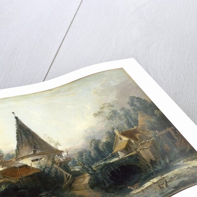 Landscape near Beauvais, 1740. by François Boucher