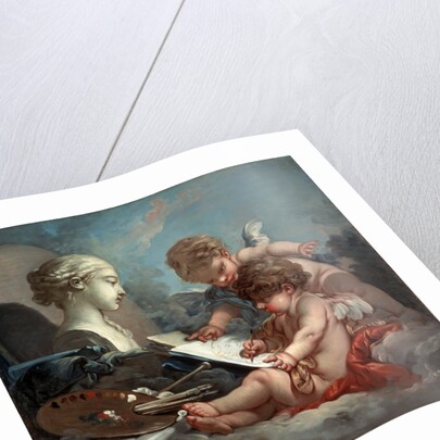 Cupids, allegory of painting, 1760s. by François Boucher
