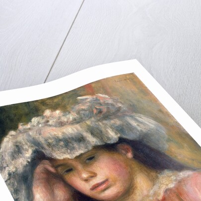 Young Girl in a Hat, 1892-1894. by Pierre-Auguste Renoir