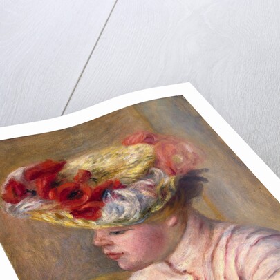 Young Woman in a Flowered Hat by Pierre-Auguste Renoir