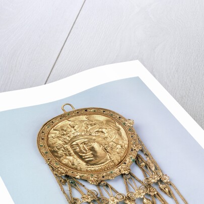 Pendant with Head of Athena Parthenos, early 4th century BC by Unknown