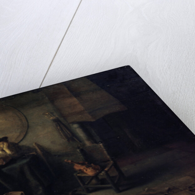 Melancholy II (Scientist in his studio), Dutch painting of 17th century by Isaak de Jouderville