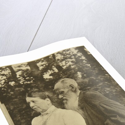 Russian author Leo Tolstoy and his wife, Sophia, Russia, 1890s. by Sophia Tolstaya