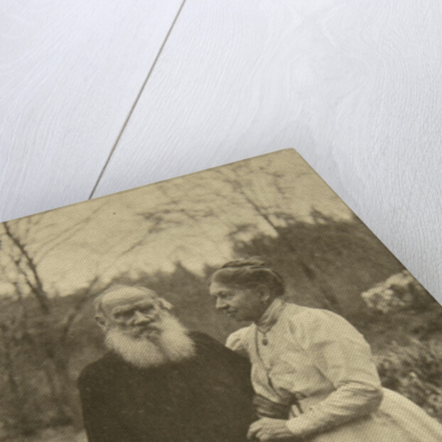 Russian author Leo Tolstoy and his wife, Sophia, Russia, 23 September 1910. by Sophia Tolstaya