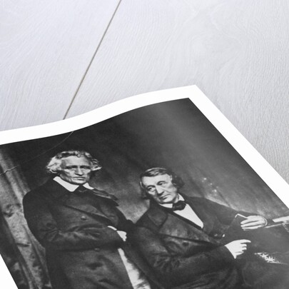 The Brothers Grimm, German authors, 1847 by Hermann Biow