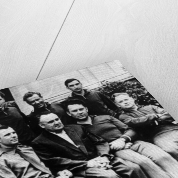 Russian rocket engineer Sergey Korolyov with cosmonauts, Crimea, USSR, c1960 by Unknown