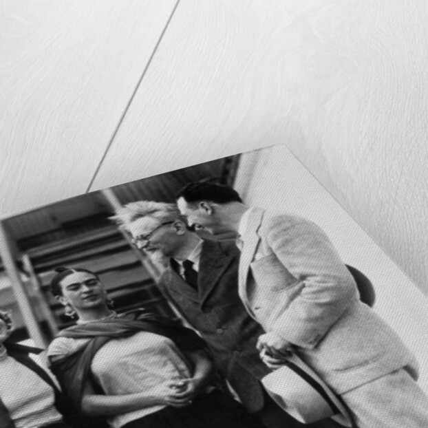 Leon Trotsky with his wife Natalia Sedova and Mexican artist Frida Kahlo, 1937 by Unknown
