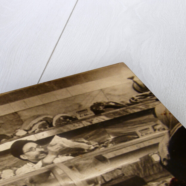 Meat counter in a Soviet food store, USSR, 1960s by Anonymous