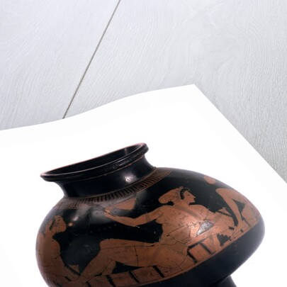 Red-figure psykter (wine cooler) with a symposium scene, Ancient Greek, c505-c500 BC by Euphronios