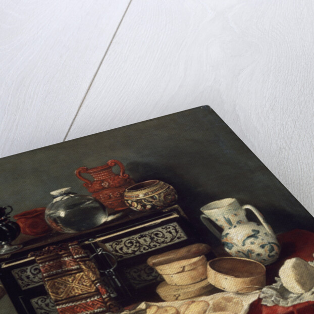 Still Life with an Ebony Chest, 1652. by Antonio Pereda y Salgado