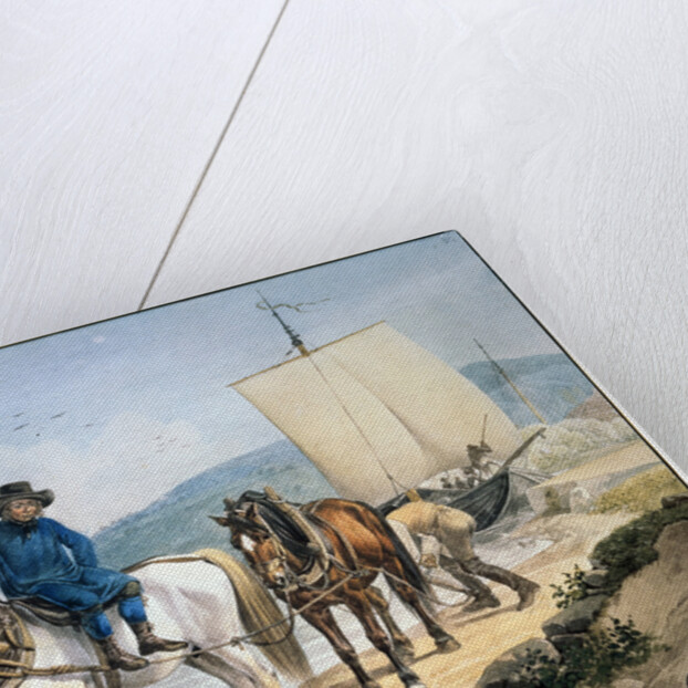 A Horse And Cart at the River, 1817. by Johann Adam Klein