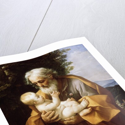 Saint Joseph with Infant Christ, 1620s. by Guido Reni