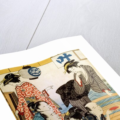 Women of the Gay Quarters, (diptych, left part), late 18th or early 19th century by Torii Kiyonaga