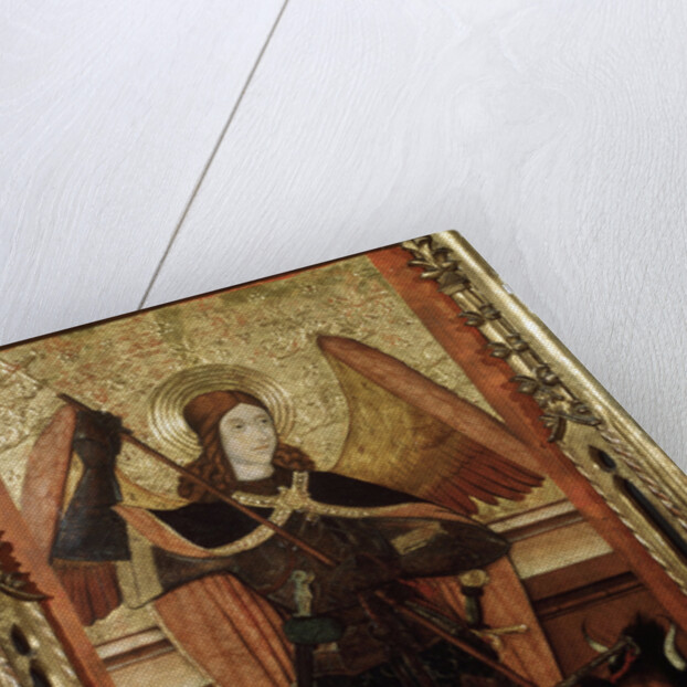 The Archangel Michael weighing the Souls of the Dead, early 16th century. by Pere Espalargues the younger