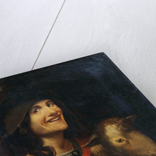 Peasant with a Sheep by Anonymous