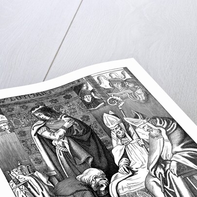 Louis the Pious making penance at Attigny in 822, 1840 by Anonymous