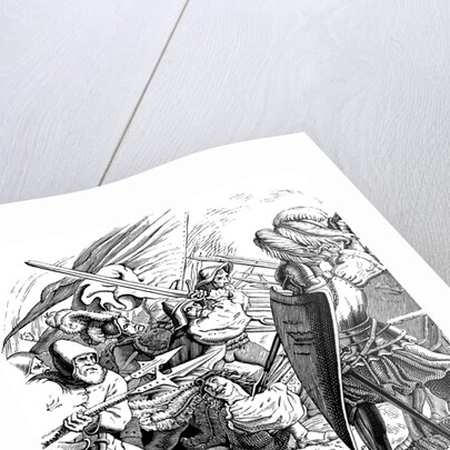 Death of Arnold Winkelried during the battle of Sempach, 1840 by Anonymous