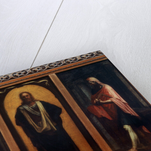 Christ with two Saints by Anonymous