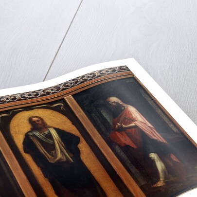Christ with two Saints by Anonymous