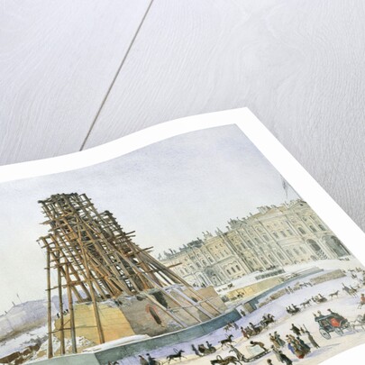 The Alexander Column in scaffolds, 1833 by Anonymous
