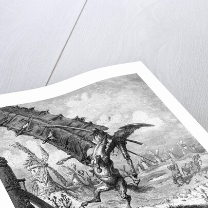 Illustration to the book Don Quixote de la Mancha by M. de Cervantes, 1863 by Anonymous