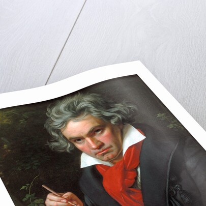 Portrait Ludwig van Beethoven when composing the Missa Solemnis, 1820 by Anonymous