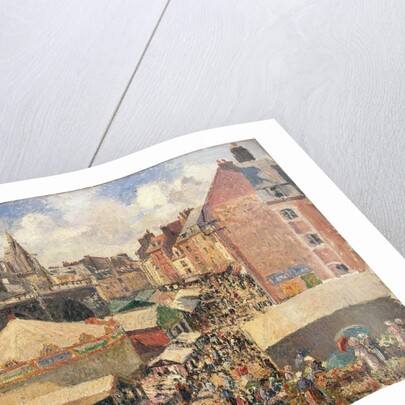 The Fair in Dieppe, Sunny Morning by Camille Pissarro