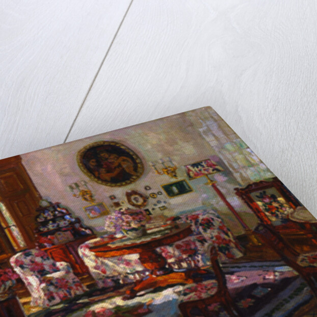 Interior in the Manor House Brasovo, 1912. by Stanislav Julianovic Zukovskij