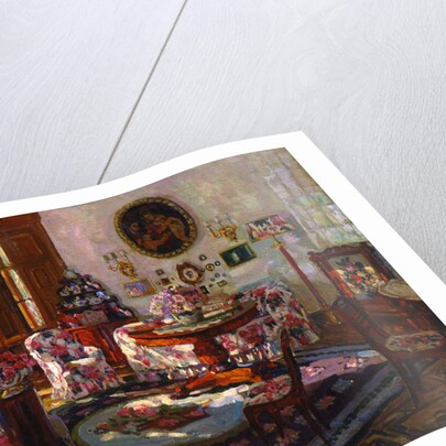 Interior in the Manor House Brasovo, 1912. by Stanislav Julianovic Zukovskij