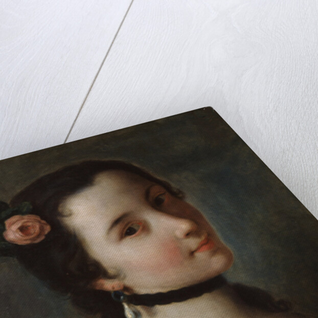 A Girl with a Rose, mid 18th century by Pietro Rotari