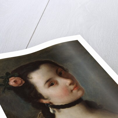 A Girl with a Rose, mid 18th century by Pietro Rotari