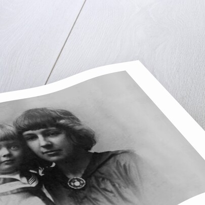 Marina Tsvetaeva with daughter Ariadne, 1916 by Anonymous