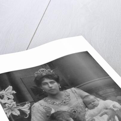 Princess Victoria Melita of Saxe-Coburg and Gotha with her daughters Maria and Kira, c. 1907 by Anonymous