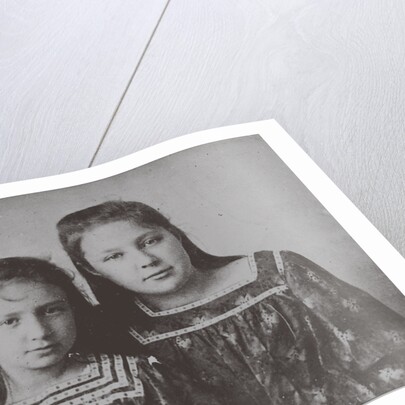 Marina Tsvetaeva with sister Anastasia, 1905 by Anonymous