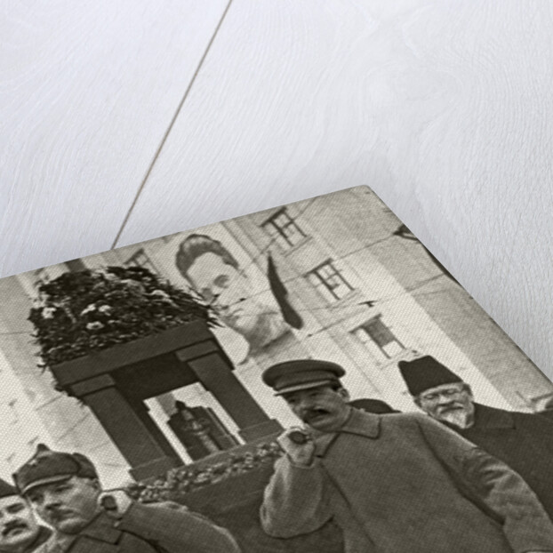 Sergey Kirovs funeral, December 6, 1934. Stalin, Voroshilov, Kalinin and Molotov, 1934 by Anonymous