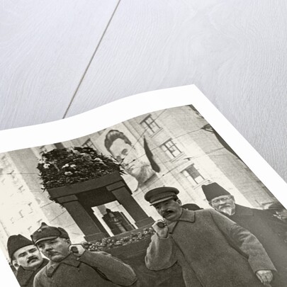 Sergey Kirovs funeral, December 6, 1934. Stalin, Voroshilov, Kalinin and Molotov, 1934 by Anonymous